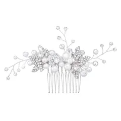 【人気商品】髪飾り ヘアアクセサリー ヘッドドレス パール ヘアピン ブライダルウェディング髪飾り ブライダルパールヘアコーム パール髪飾り ヘアアクセサリー かんざし 結婚式/パーティー/成人式/七五三/コンサート/和装/ウェディングなどの髪飾り用