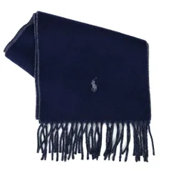 【注目冬アイテム】ポロラルフローレン POLO RALPH LAUREN バイカラー マフラー PC0455-411 メンズ レディース ネイビー チャコール