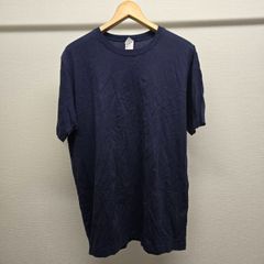 CANVAS 半袖Tシャツ L ネイビー ヴィンテージ メンズ 古着 M-C-396