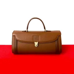 極 美品 Burberrys バーバリーズ シャドーホース ロゴ ノバチェック レザー 本革 ハンドバッグ ミニ ボストンバッグ ブラウン 107-1