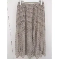◇ w closet ウエストゴム 総柄 ロング 消しプリーツ スカート サイズF ピンクベージュ系 マルチ レディース  【中古】 【1203300004573】のサムネイル