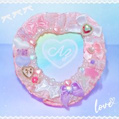 ハート型トレカケースデコ໒꒱· ﾟ B8 ピンクギンガム♡グミキャンディ〔No.40〕
