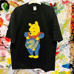 プーさん 刺青 Tシャツ 半袖 春 夏 メンズ 新品 XL 2XL　前衛的 ラッパー Tシャツ 90s ヒップホップ ヴィンテージ HIPHOP ストリート 限定 レア 海外限定 人気 コレクション 2Pac エミネム スヌープドッグ NAS ウータンクラン