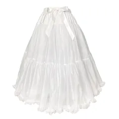 新品 [ROKUA] パニエ ペチコート チュールスカート ふわっとボリューム ふんわり広がる 35cm/45cm/55cm S/M/L ロリータ コスプレ 衣装用 スカート兼用