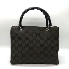 Gucci グッチ 002・1065 ハンドバッグ ブラウン GG バンブー レディース メンズ ファッション プレゼント ヴィンテージ USED