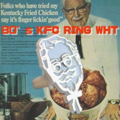 【Dead Stock】80's KFC RING WHT ケンタッキーフライドチキン 指輪 ホワイト