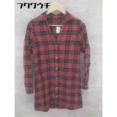 ◇ URBAN RESEARCH アーバンリサーチ チェック 長袖 フランネルシャツ サイズ1 レッド ネイビー ホワイト レディース 【1101260003301】
