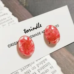 ピアス 一粒 赤 小ぶり レッド ホワイト ゴールド 可愛い