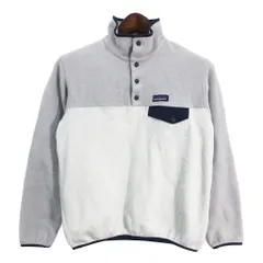 patagonia パタゴニア SYNCHILLA シンチラ スナップT フリースジャケット アウトドア バイカラー グレー (レディース S) 中古 古着 S5947