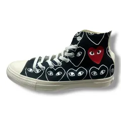 参考上代18150円 未使用品 PLAY COMME des GARCONS × CONVERSE CHUCK TAYLOR HI チャックテイラーハイ コンバース プレイコムデギャルソン コラボ AZ-K117-001