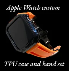 Bo  カスタム セット アップルウォッチバンド ラバーベルト Apple Watch カバー ケース メンズ レディース 38mm 40mm 41mm  42mm44mm45mm46mm49mm
キラキラ　極艶コーティング　シリコンバンド