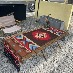 新品 テーブルランナー キリム柄 オルテガ柄 エスニック キャンプ アウトドア ピクニック プレイスマット おしゃれ 45cm×135cm (キリム柄)