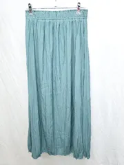 ◇ ⊂ SENSE OF PLACE by URBAN RESEARCH シンプル ロング プリーツ スカート サイズF グリーン系 レディース P  【1409090002175】