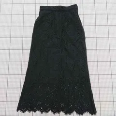 ◇ ⊂ Simplicite シンプリシテェ 総柄 ロング丈 タイト スカート サイズS ブラック系 レディース E  【1508260045384】