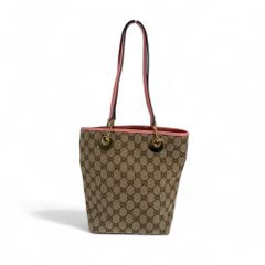 GUCCI グッチ GGキャンバス トートバッグ ピンク 120840 中古品