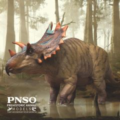 PNSO 成長シリーズ 87 スピクリペウス フィギュア ケラトプス類 草食恐竜 ケラトプス科 白亜紀 17cm級 恐竜 PVC おもちゃ 模型