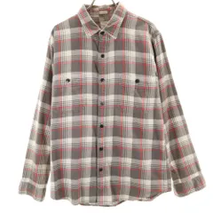 ジェイクルー チェック柄 長袖 シャツ L グレー系 J.CREW メンズ