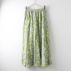 美品 アーバンリサーチ ドアーズ URBAN RESEARCH DOORS レーヨンフラワープリントスカート M グレーイエロー/花柄【2400014469127】