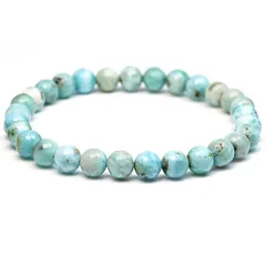  〔K1411〕約7mm キュープライトラリマー Larimar ブレスレット ドミニカ産