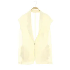 ソブ sov. ダブスタ 22AW リネンノースリーブジャケット シングル 38 M オフホワイト /YQ ■OSのサムネイル