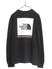 【お得なクーポン配布中!】 ノースフェイス 両面 プリント 長袖 Tシャツ メンズ L / The North Face アウトドア ロンT ボックスロゴ バックプリント クルーネック 黒