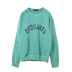 DSQUARED2 ロゴプリント ダメージ加工 スウェット