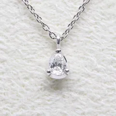 ヴァンドーム青山 ペアシェイプ ダイヤ プラチナ ネックレス/24-443S