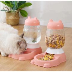 自動給餌器 犬 猫 給水器 二点セット ペット用自動給餌器 出張 帰省 おすすめ ペット用 自動給餌機　餌やり器 オートペットフィーダー おし