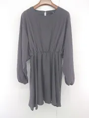 ◇ Sugar spoon ドルマンスリーブ シンプル 長袖 ミニ ワンピース サイズF チャコールグレー系 レディース E  【1305160013792】のサムネイル