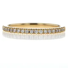 BELLESIORA ベルシオラ K18YG イエローゴールド リング ダイヤモンド 0.12ct ハーフエタニティ 指輪 9号【新品仕上済】【zz】【中古】