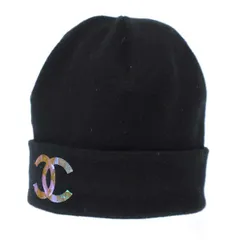 極美品☆CHANEL シャネル ウール カシミヤ混 ロゴデザイン