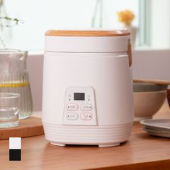 【新品※ショップ出品】コンパクトサイズ 炊飯器 クッカー ミニライスクッカー ARC-T2001/W/K コンパクト 半合炊き 2合炊き 一人暮らし タイマー機能付き 管理栄養士監修レシピ付き