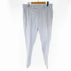 ユニクロ UNIQLO 感動パンツ ウルトラライト ストライプ パンツ スラックス サックス ホワイト 82ｃｍ ボトムス