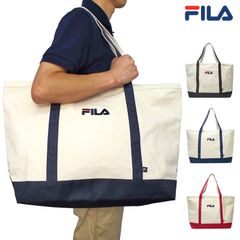 FILA フィラ キャンバス ビッグ トートバッグ テニス フィットネス トレーニング ゴルフ 749961 キャンバスコットン 大きめ テニス用 ゴルフ用 メンズ レディース 新品【FILA正規販売店】