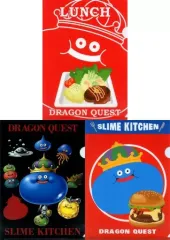 【中古】クリアファイル キングスライムのメニュークリアファイル（3枚セット） 「ドラゴンクエストふくびき所スペシャル ～つくろう!!スライムキッチン!編～」 キングスライムで賞 D-2賞