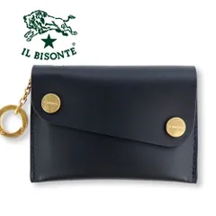 イルビゾンテ カードケース IL BISONTE SCC099 PV0039 BK255H NERO ブラック FIFTY ON フィフティーオン 50周年 限定 名刺入れ パスケース ID 定期入れ 箱付