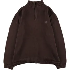 古着 チャップス CHAPS コットンニットハーフジップセーター メンズXL/eaa363141