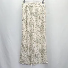 ◇ ROPE PICNIC ロペピクニック 総柄 イージーパンツ サイズ38 グリーン ホワイト レディース E  【1406050062941】