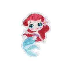 【新着商品】アイロン・シール両用接着ワッペン アリエル ディズニープリンセス 幅34mm×高さ51mm パイオニア MY5002-MY444