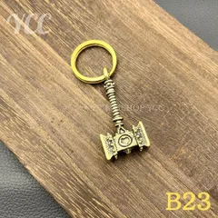 キーホルダー カラビナ キーリング ブラス Brass 真鍮  ハーレーダビットソン Harley Davidson アメカジ ヴィンテージ ライダーファッション シンプル おしゃれ  B23