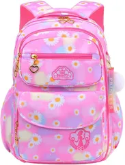 Elixio エリクシオ かわいい リュック リュックサック キッズ 子ども 女の子 保育園 遠足 4歳 5歳 6歳 1年生 小学生 軽い 丈夫 プリンセス 誕生日 プレゼント かばん(ピンク,  L)のサムネイル