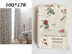 ルドゥーテ バラ柄の遮光カーテン 100*178cm（2枚1セット,フックつき）のサムネイル