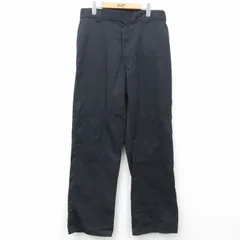 W35/古着 ディッキーズ Dickies ワーク パンツ メンズ ダブルニー 黒 ブラック 25mar15 中古 ボトムス ロング