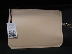 ■極美品■ YVESSAINTLAURENT イヴサンローラン レザー マルチポーチ マルチケース 小物入れ メンズ レディース アイボリー系 DK6530