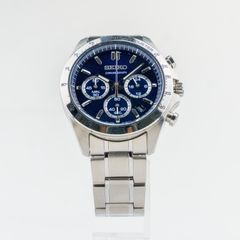 SEIKO（セイコー）8T63-00D0 クロノグラフ メンズ クォーツ  タキメーター付き ネイビーダイヤル スタイリッシュ デザイン 2000年代製 1325