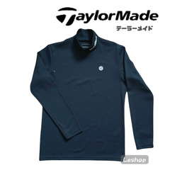 TaylorMade テーラーメイド/ブラック/モックネック長袖/Lサイズゴルフ/メンズ/UVカット