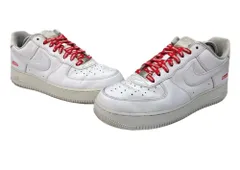 ナイキ NIKE 23年製 × SUPREME シュプリーム AIR FORCE 1 LOW エア フォース ロー ボックスロゴ シューズ 白 CU9225-100 メンズ靴 スニーカー ホワイト 28cm 104S-950