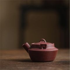 手抓壺 侘寂 ヴィンテージ手作り粗い陶器 クリムゾン 中国茶器 陶磁 台湾茶器 中国茶