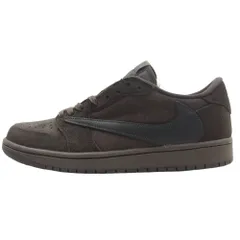 NIKE ナイキ DM7866-202 フェイクバスターズ鑑定済 Travis Scott Air Jordan 1 Low OG SP Velvet Brown and Dark Mocha トラヴィススコット エアジョーダン1 スニーカー 極上美品【中古】