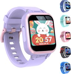 キッズ 腕時計 スマートウォッチ kids watch 6歳 7歳 8歳 9歳 誕生日プレゼント自撮りカメラ ゲーム 音楽 アラーム 歩数計 録画録音 入園入学祝い キッズ腕時計 女の子 男の子 おもちゃ クリスマス 誕生日  小学生  人気 (パープル)
